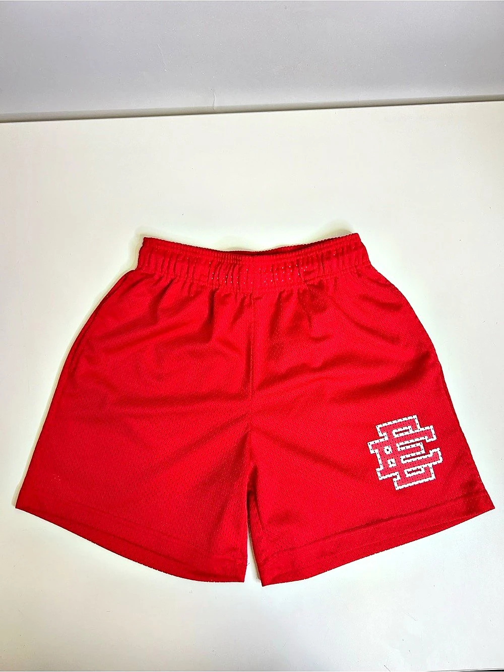 Eric Emanuel EE Basic Short Red/White Athletic Mesh Shorts Small NWOT